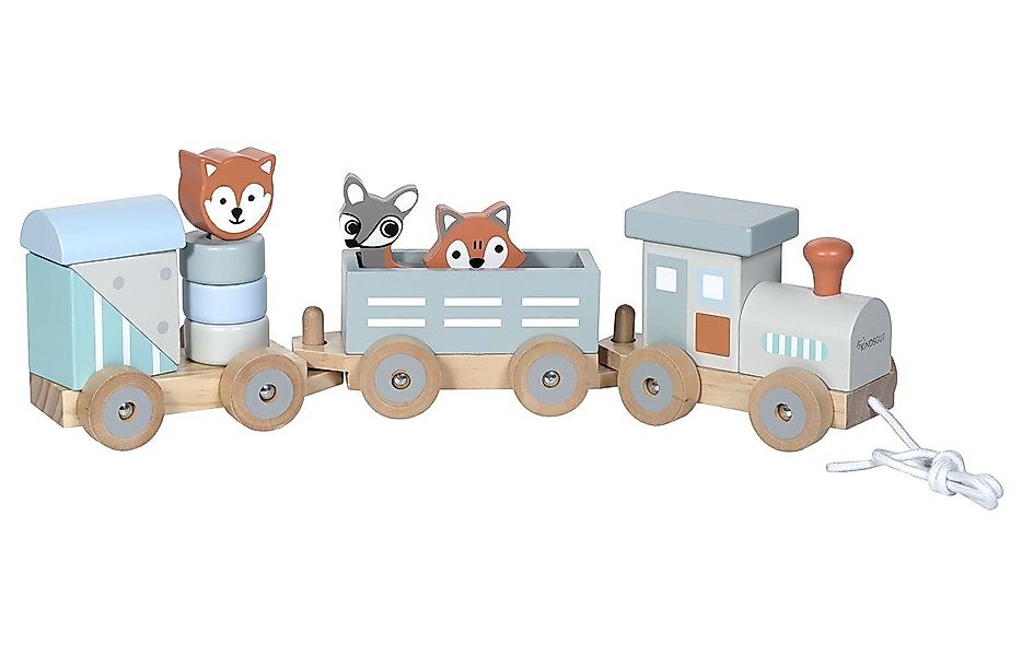 KINDSGUT Spielzeug-Eisenbahn Holzeisenbahn, (12-tlg), Holzspielzeug, ohne günstig online kaufen
