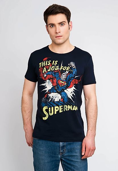 LOGOSHIRT T-Shirt "Superman", mit lässigem Vintage-Print günstig online kaufen