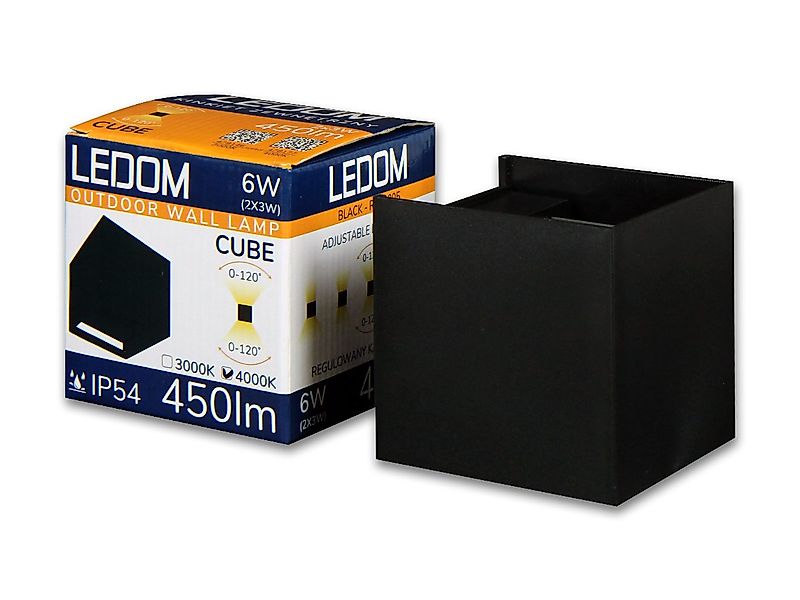 LED-Line Außen-Wandleuchte Außenwandleuchte CUBE LED 2x3W günstig online kaufen