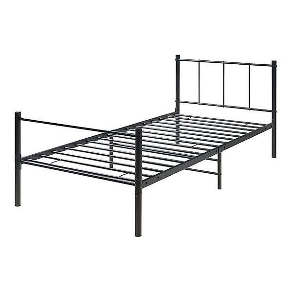 en.casa Metallbett, »Laos« 90x200 cm Schwarz Metall günstig online kaufen