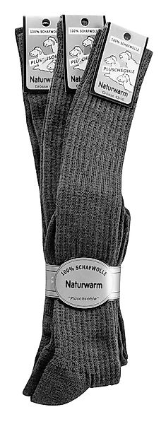 FussFreunde Thermostrümpfe 3 Paar 100% Woll-Kniestrümpfe günstig online kaufen