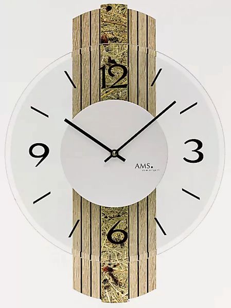 AMS Wanduhr »W9674«, Made in Germany,Holz,Wohnzimmer,Esszimmer,Küche,Arbeit günstig online kaufen