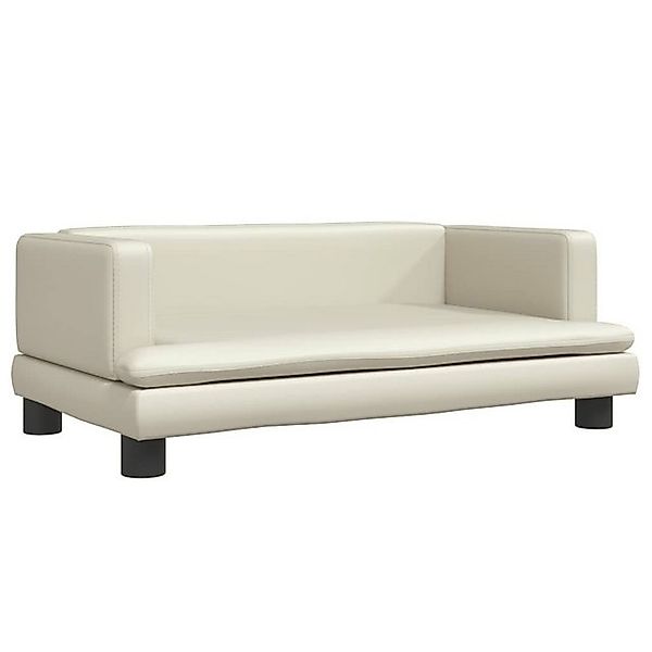 vidaXL Kindersofa Kindersofa Creme 80x45x30 cm Kunstleder Kindercouch Kinde günstig online kaufen