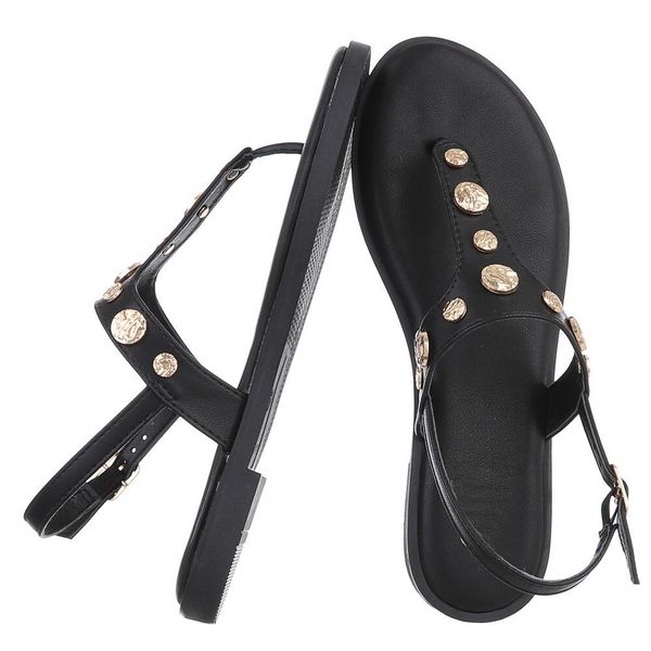 Ital-Design Elegante Sandalen mit goldenen Details günstig online kaufen