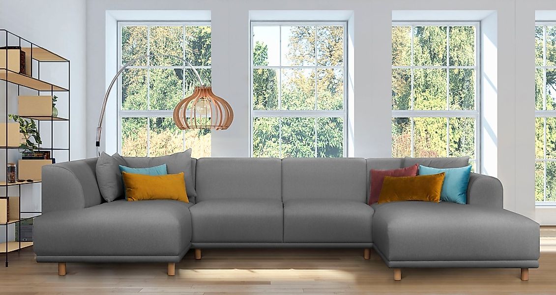 andas Wohnlandschaft »Maroon U-Form« in skandinavischem Design, mit losen K günstig online kaufen