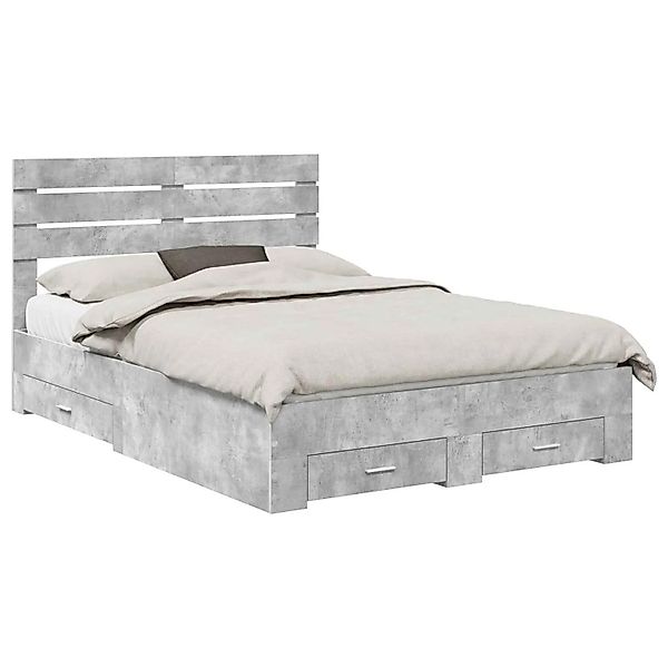 vidaXL Bettgestell mit Schubladen mit Kopfteil Holzwerkstoff 3411646 günstig online kaufen