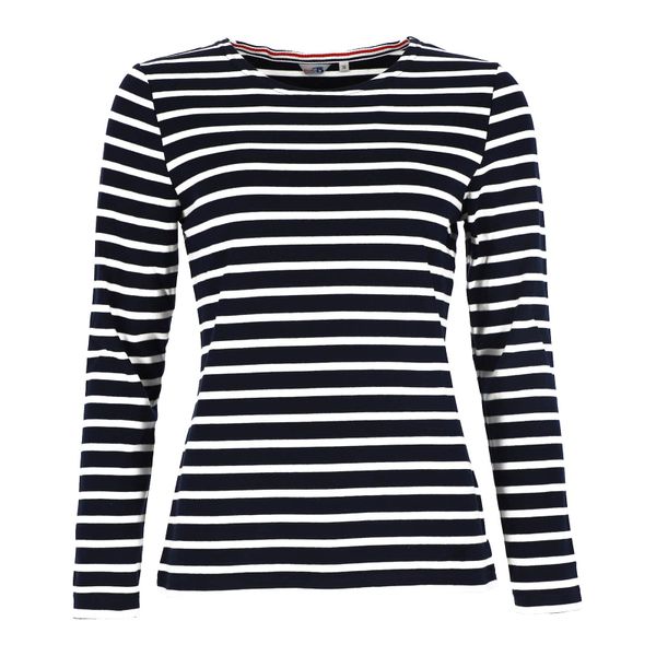 modAS Langarmshirt Damen Langarm-Shirt mit Streifen günstig online kaufen