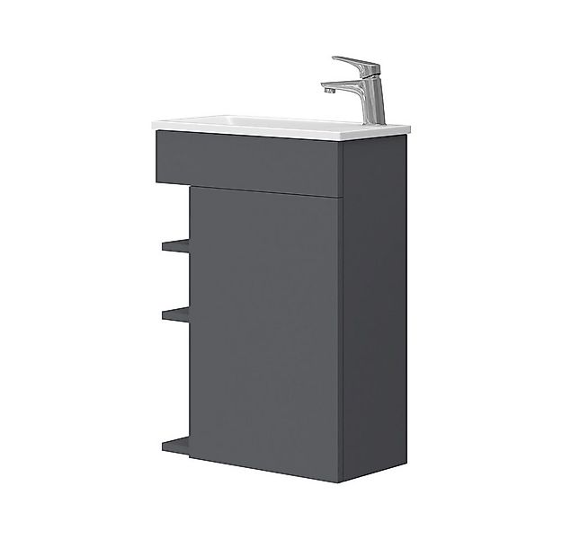 Vicco Badmöbel-Set Amadeo, Anthrazit, 2 Teile, mit Waschbecken, (2-St., 2er günstig online kaufen