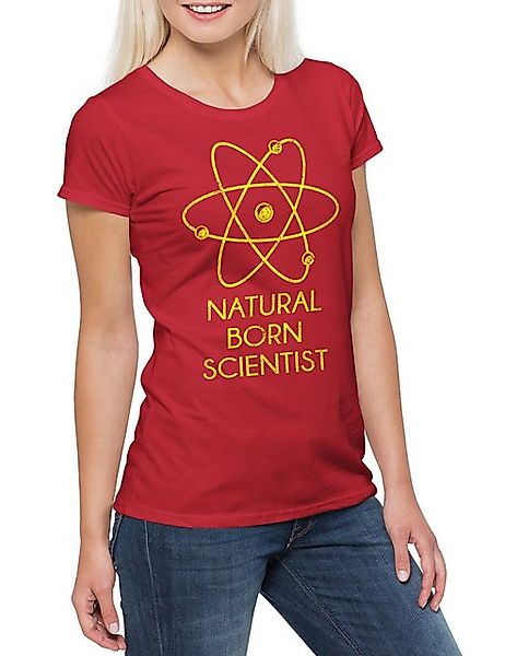 Urban Backwoods Print-Shirt Natural Born Scientist Damen T-Shirt Lehrer Fun günstig online kaufen