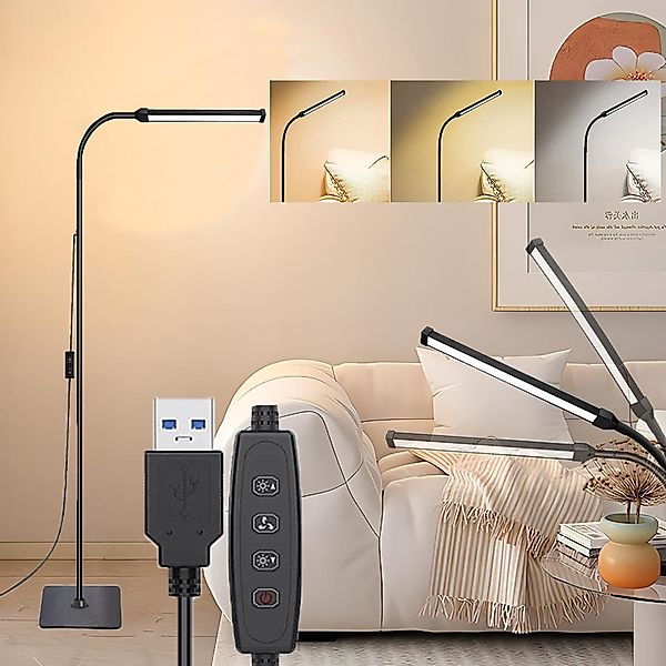 Jibenhome LED Leselampe Stehlampe Wohnzimmer 10W günstig online kaufen
