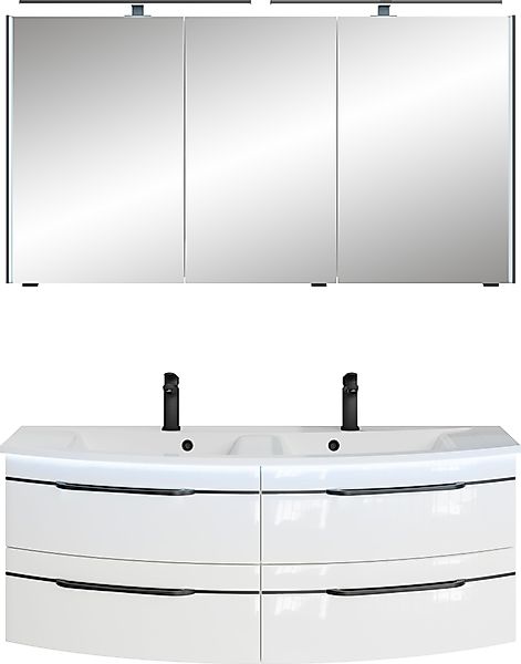 Saphir Badmöbel-Set »Badezimmer-Set 133,2 cm breit, inkl. Türdämpfer, 3 Tür günstig online kaufen