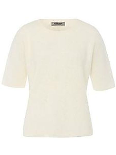 Rundhals-Pullover aus 100% Kaschmir Peter Hahn weiss günstig online kaufen