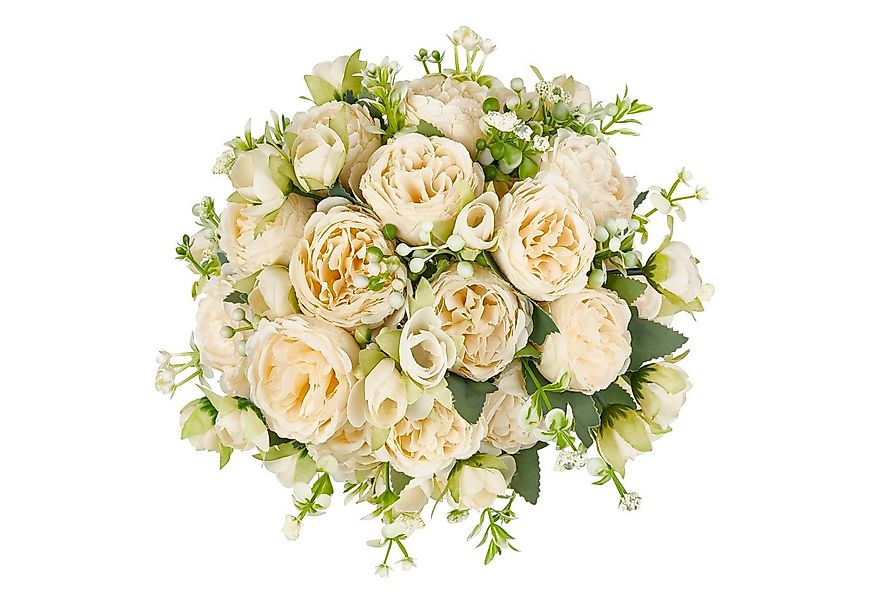 Kunstblumenstrauß 4 Bündel Pfingstrosen, künstliche Blumen, kleine Seidenbl günstig online kaufen