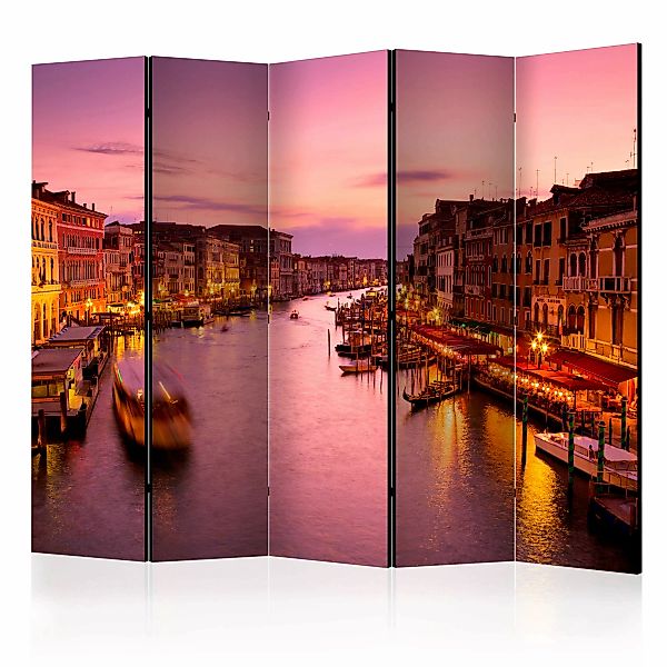 5-teiliges Paravent - City Of Lovers, Venice By Night Ii [room Dividers] günstig online kaufen