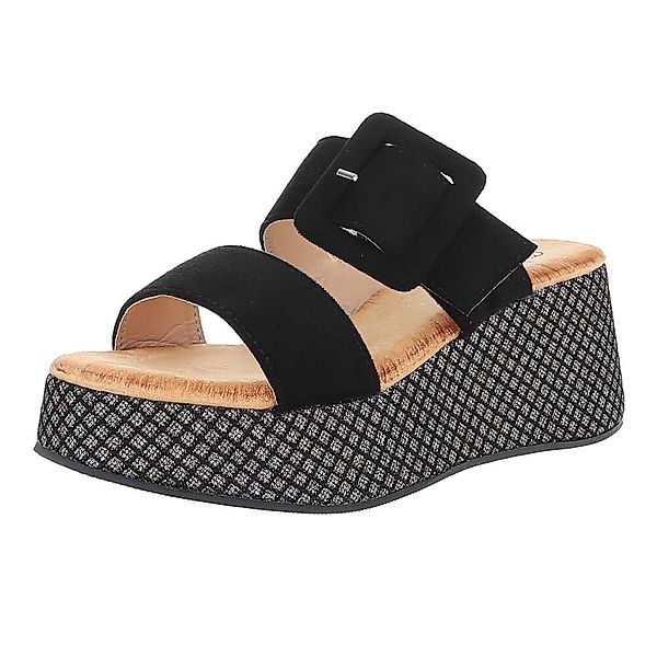 Ital-Design Modische Plateau-Sandalen mit verstellbarer Schnalle günstig online kaufen