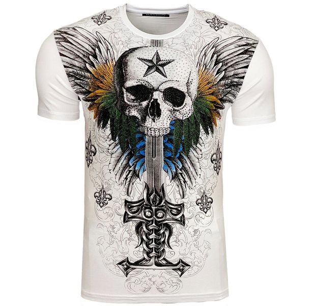Baxboy T-Shirt Baxboy Totenkopf T-Shirt günstig online kaufen