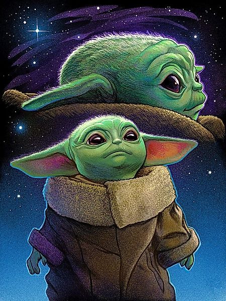 LA CUTE Malen nach Zahlen Diamond Painting Baby Yoda: Kreatives Malen, 30x4 günstig online kaufen