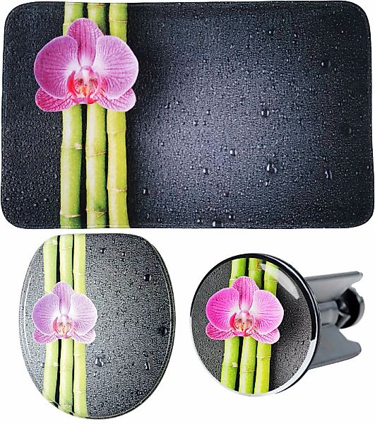 Sanilo Badaccessoire-Set "Asia" bestehend aus WC-Sitz, Badteppich und Wasch günstig online kaufen