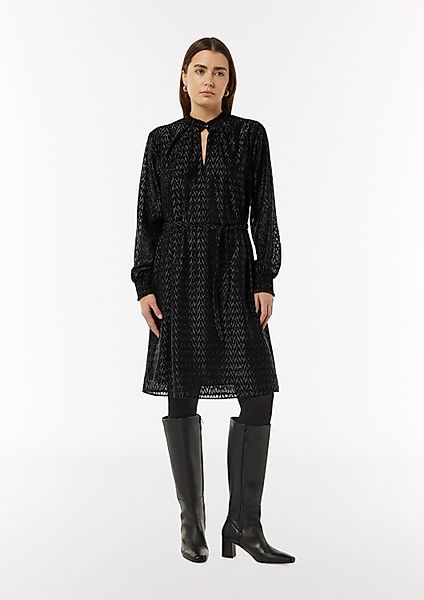 comma Minikleid Kleid Blusenkleid mit Transparenz-Effekt günstig online kaufen