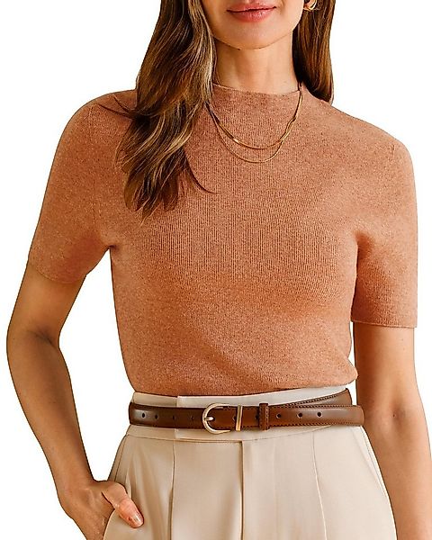 Arach&Cloz Wollpullover Damen Pullover Wolle Blended Seamless Tops Rollkrag günstig online kaufen