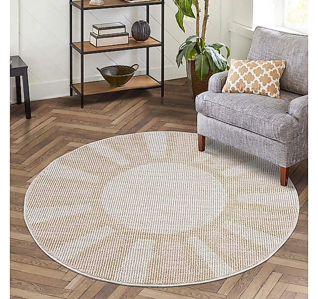 Carpet City Teppich CLASICO 9152, rund, Höhe: 11 mm, Kurzflor, Hochtief-Mus günstig online kaufen