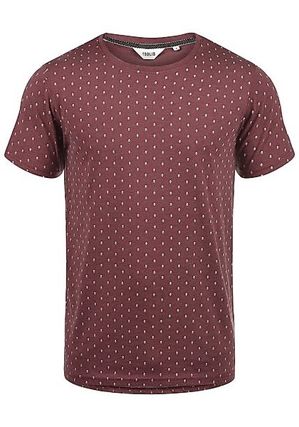 !Solid Rundhalsshirt SDAaron Kurzarmshirt mit All-Over Print günstig online kaufen