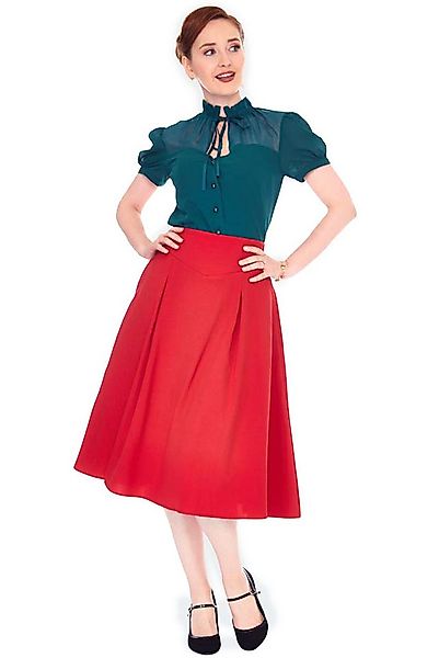 Voodoo Vixen A-Linien-Rock Red Retro Flare Rockabilly Retro Vintage Swing günstig online kaufen