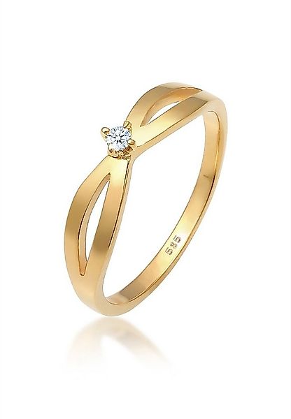 Elli DIAMONDS Verlobungsring Verlobung Vintage Diamant (0.03 ct) 585 Gelbgo günstig online kaufen