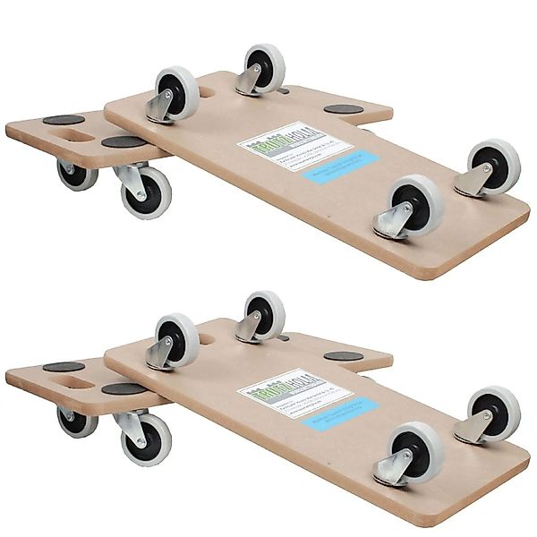 TRUTZHOLM 4er Set Transportroller Soft Wheel Indoor MDF Platte 200 kg günstig online kaufen