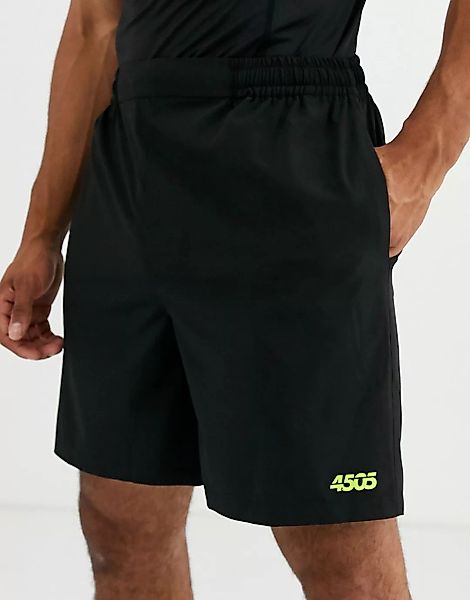 ASOS 4505 – Schwarze Trainingsshorts mit Quick Dry-Material und Logosymbol günstig online kaufen
