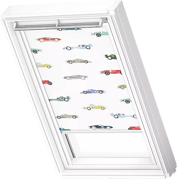 VELUX Verdunklungsrollo "DKL 4654SWL, Motiv: Kids Rennautos" verdunkelnd oh günstig online kaufen
