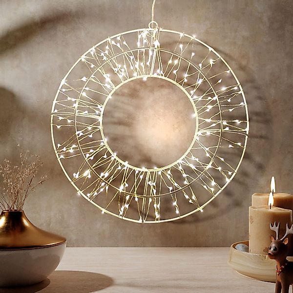 Mojawo Lichtervorhang 200 LED Deko Kranz günstig online kaufen