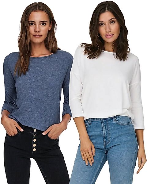 ONLY 3/4 Arm-Pullover (Set, 2er-Pack) Locker geschnitten günstig online kaufen