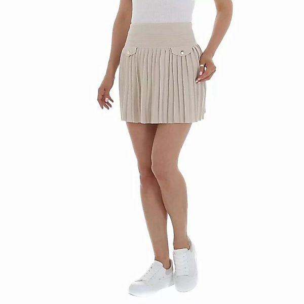 Ital-Design Bleistiftrock Damen Freizeit Stretch Minirock in Beige günstig online kaufen