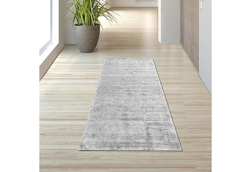TeppichHome24 Teppich Wohnzimmerteppich Elegant Handgefertigt in grau, rech günstig online kaufen
