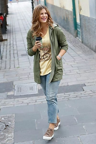 Janet & Joyce Regular-fit-Jeans Jeans Slim Fit Destroy-Effekte 5-Pocket günstig online kaufen