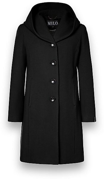 Milo Wintermantel Bella (Wollmischung, mit Kapuze) schwarz Damen günstig online kaufen