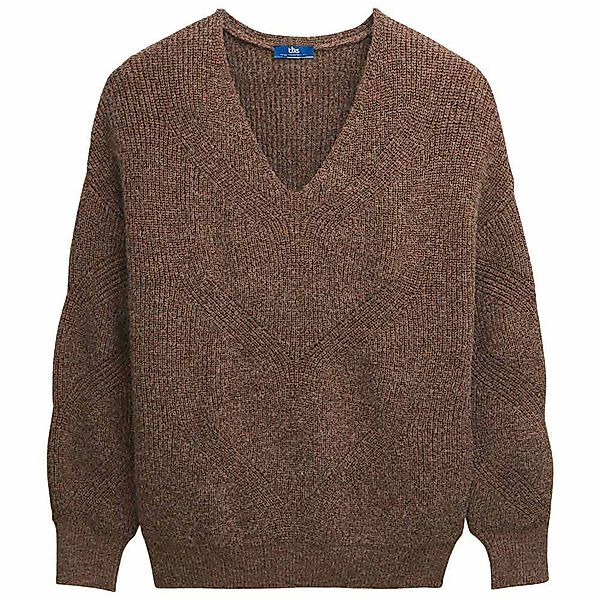 Tbs Esterpul V-ausschnitt Sweater XL Brown günstig online kaufen