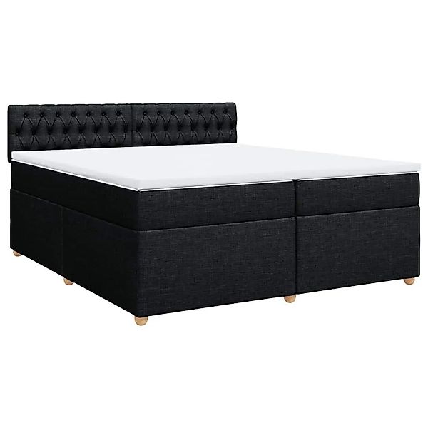 vidaXL Boxspringbett mit Matratze Schwarz 200x200 cm Stoff 3286796 günstig online kaufen