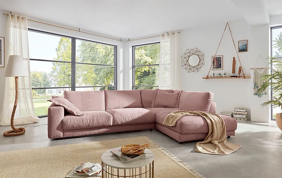 Places of Style Ecksofa "Enisa XXL B/T/H: 325/224/85 cm L-Form", Kuschelig, günstig online kaufen