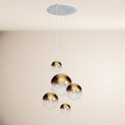 s.luce Pendelleuchte Orb 5-flammige Galerielampe Modular günstig online kaufen