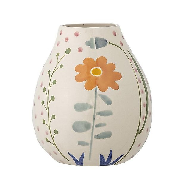 Bloomingville Dekovase Taza, Naturfarben aus Steingut mit Blumenmotiv günstig online kaufen