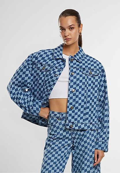 URBAN CLASSICS Jeansjacke "Urban Classics Ladies 80‘s Oversized Laser Print günstig online kaufen