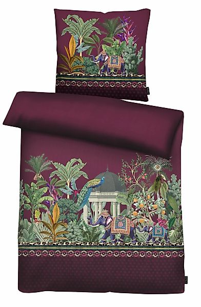 APELT Bettwäsche "Karma Gots" 2 Stk. tlg. Elefantenfamilie günstig online kaufen