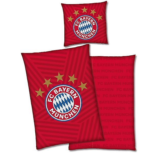FC Bayern München Bettwäsche FC Bayern München Bettwäsche Logo 5 Sterne günstig online kaufen