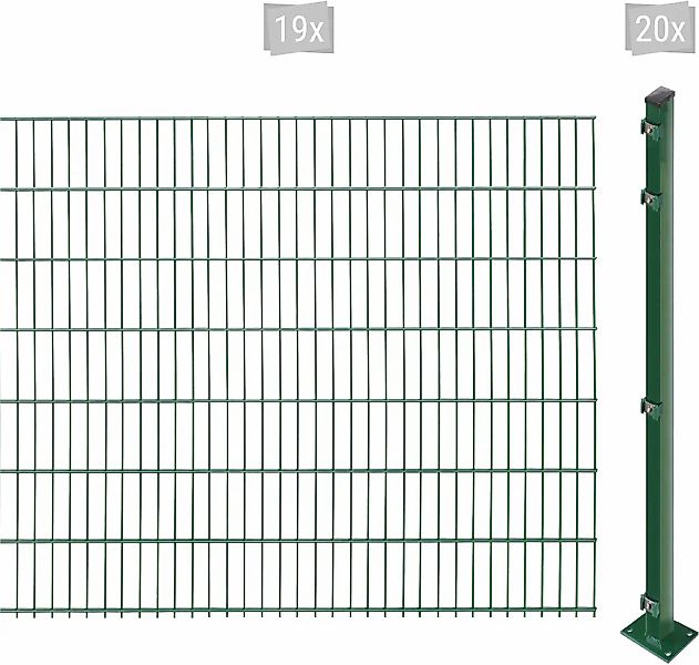 Arvotec Doppelstabmattenzaun "EASY 143 zum Aufschrauben", Zaunhöhe 143 cm, günstig online kaufen