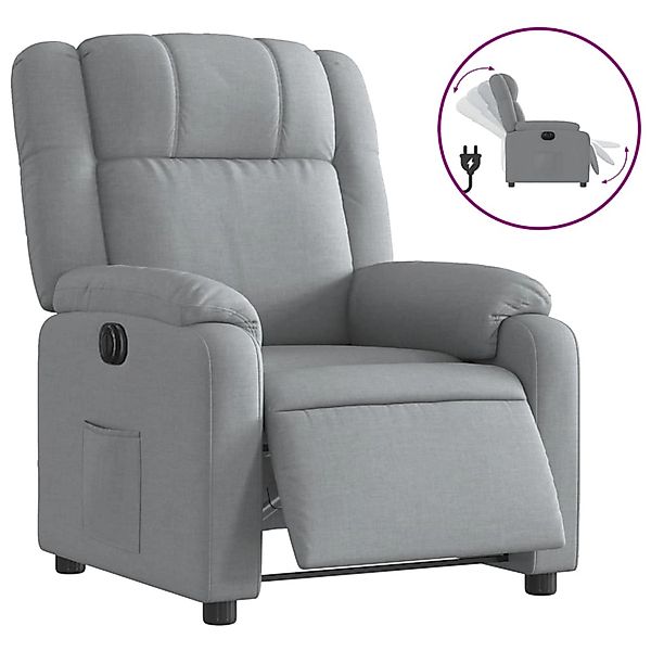 vidaXL Relaxsessel Elektrisch Hellgrau Stoff 3205178 günstig online kaufen