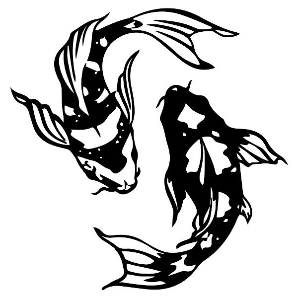 Jumpeak Wanddekoobjekt Koi Metall Wanddekoration, Fisch günstig online kaufen