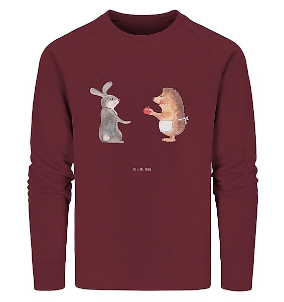 Mr. & Mrs. Panda Longpullover Hase Igel Größe M - Burgundy - Geschenk, Tier günstig online kaufen