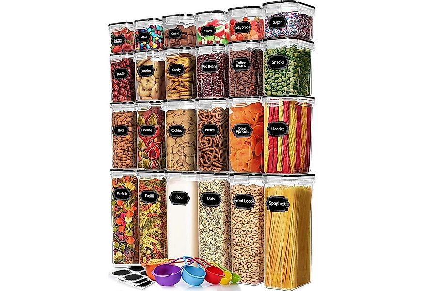 LuxusKollektion Aufbewahrungsbox Vorratsdosen Set 24tlg. BPA-frei Müsli Fri günstig online kaufen